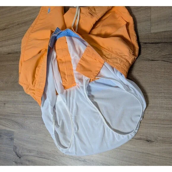 Polo Ralph Lauren Size XL Cargo Swim Trunks Board Shorts Orange Pony Preppy - Picture 6 of 12